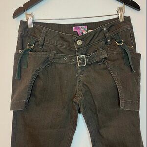 Vintage 2000s Buffalo Low-Rise Utility Denim Capris